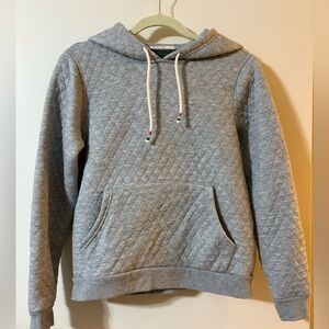 Marine Layer Women’s Corbet Hoodie Pullover Light Gray Quilted Size Small